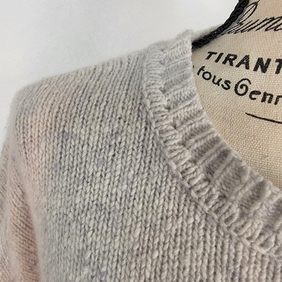 Adam Lippes Sweater Sz M Merino Wool Cashmere High Low Oversized - Picture 3 of 8